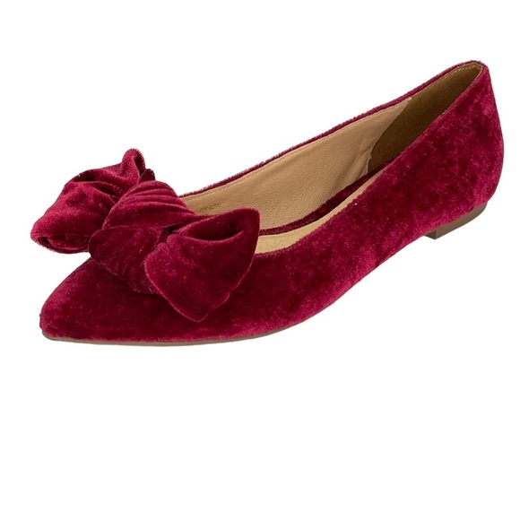 Jack Rogers Heidi Bordeaux Velvet Womens Flats Size 5.5M NWOB - Picture 1 of 16